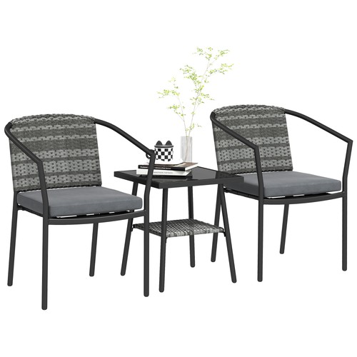 Outsunny pcs rattan bistro - 3,