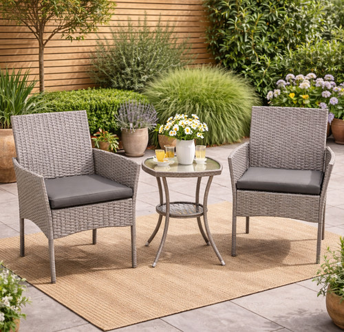 Seater rattan bistro set - seater,