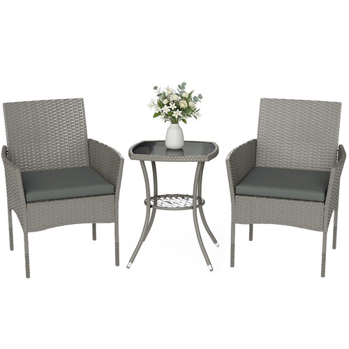 Outsunny piece rattan bistro - 3,