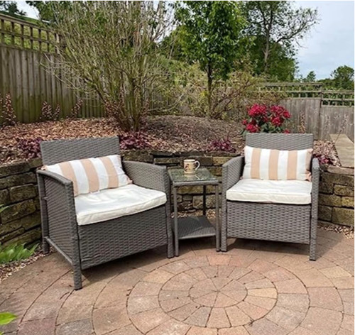 Rattan bistro set garden patio - bistro,