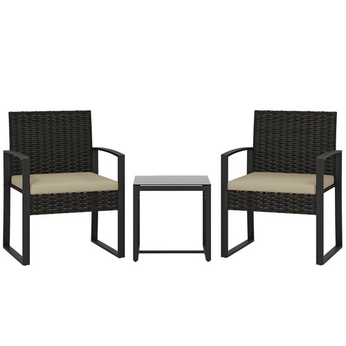Outsunny rattan bistro - bistro, set,