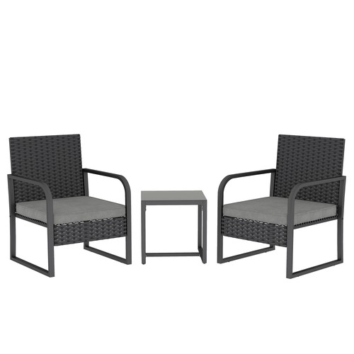 Outsunny rattan bistro set - bistro, set,