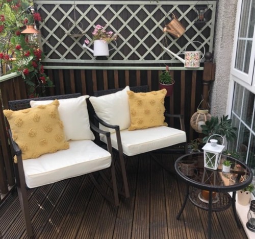 Seater rattan bistro set - 2,