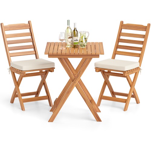 Outdoor wood bistro - outdoor, set